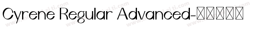 Cyrene Regular Advanced字体转换